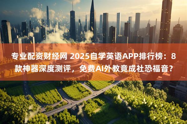 专业配资财经网 2025自学英语APP排行榜：8款神器深度测评，免费AI外教竟成社恐福音？